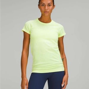 Lululemon Distorted Noise Neon Lemon / Highlight Yellow Swiftly short sleeve tee